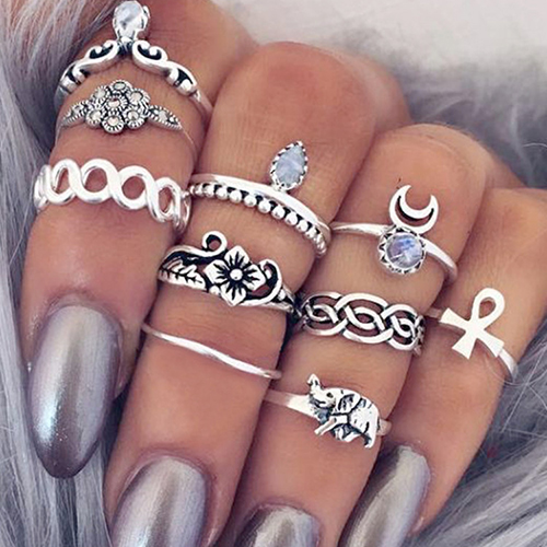Fashion Silver Metal Ring