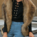  Fashion Faux Fur Design Khaki Wool Scarves