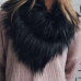  Fashionable Faux Fur Design Black Wool Scarves