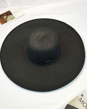 Fashion Black Straw Hat