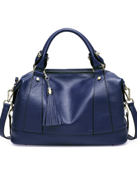 New leather women's bag stylish single shoulder bag tassel head layer cowhide handbag women's bag cross-body #95075