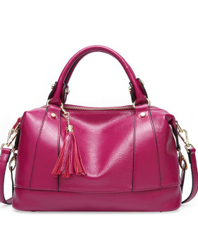 New leather women's bag stylish single shoulder bag tassel head layer cowhide handbag women's bag cross-body #95077