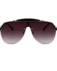  Fashion Integral Crossbeam Design Dark Grey PC Sunglasses