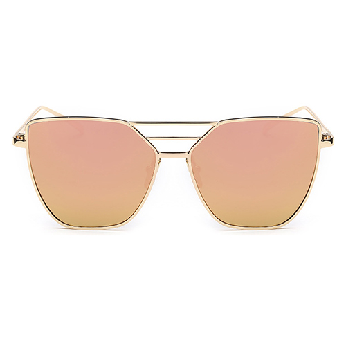 Euramerican Hollow-out Pink Metal Sunglasses