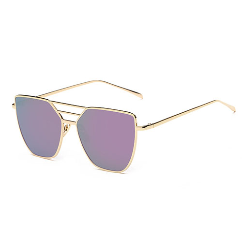 Euramerican Hollow-out Purple Metal Sunglasses