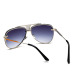 Fashion Hollow-out Silver PC Sunglasses