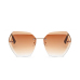 Fashion Rivet Decorative Tawny Metal Sunglasses