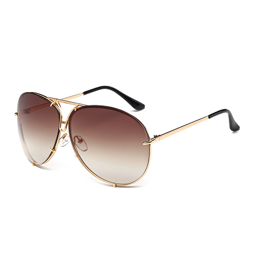 Stylish Gold Metal Sunglasses