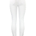  Trendy Mid Waist Broken Holes White Denim Zipped Jeans