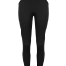  Fashionable High Waist Hollow-out Black Polyester Leggings