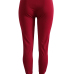  Sexy High Waist Hollow-out Wine Red Polyester Pants