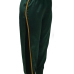  Sexy Mid Waist High Side Slit Green Polyester Pants