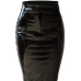  Euramerican High Waist Black Leather Knee Length Skirts