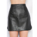  Fashion High Waist Black Leather Sheath Mini Skirts