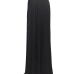  Trendy High Waist Black Polyester Pleated Skirts