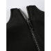 Stylish Zipper Design Black Polyester Sheath Mini Skirts