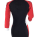  Casual Turtleneck Patchwork Red Polyester Sheath Mini Zipped Dress