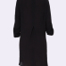  Euramerican Asymmetrical Black Polyester Knee Length Dress
