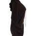  Euramerican Long Sleeves Brown Cotton Blend Mini Dress