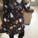  Find Halloween Printing Black Mini Dress(Non Positioning Printing)