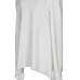  Leisure Dew Shoulder Asymmetrical White Polyester Mid Calf Dress