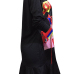  Leisure Round Neck Printed Black Polyester Knee Length Dress