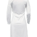  Leisure Round Neck Printed White Polyester Knee Length Dress