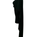  Sexy Deep V Neck Asymmetrical Design Black Polyester Mid Calf Dress