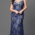 Hot sale sleeveless sling long dress lace hollow evening dress #95142
