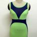 Sexy O Neck Tank Sleeveless Backless Hollow-out Mesh Patchwork Green Polyester Sheath Mini Dress