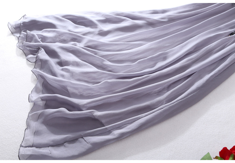 Sleeveless silk summer boutique dress belted waist train loose MIDI skirt #95049