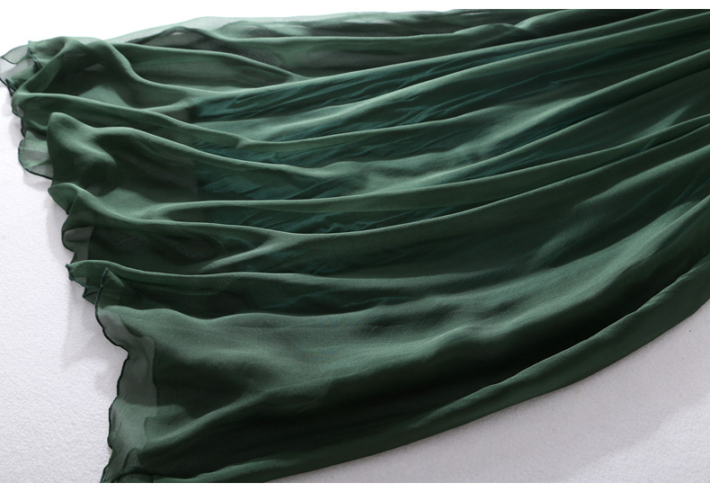 Sleeveless silk summer boutique dress belted waist train loose MIDI skirt #95050