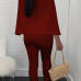  Euramerican Deep V Neck Cloak Design Wine Red Polyester One-piece Jumpsuits