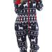  Euramerican Hooded Collar Christmas Printed Designs Polyester One-piece Jumpsuits