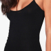  Fashion Spaghetti Strap Sleeveless Black Cotton Blends One-piece Bodysuits