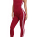  Leisure U-shaped Neck Sleeveless Patchwork Red Qmilch One-piece Skinny Jumpsuits