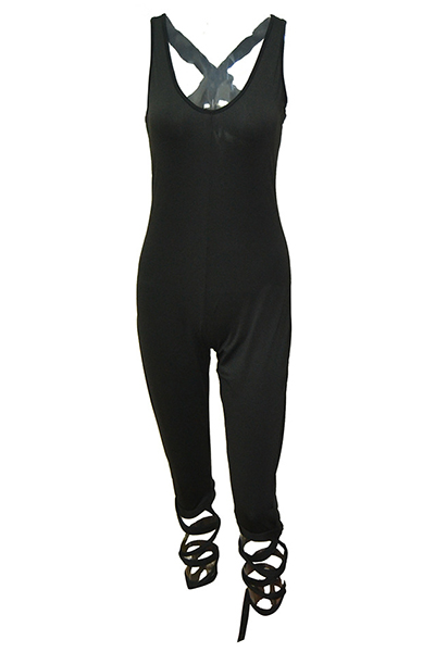  Qmilch Solid Skinny Jumpsuits