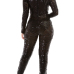  Sexy Printed See-Through Black Polyester One-piece Jumpsuits(Without Lining)