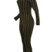  Sexy Stand Collar Hollow-out Striped Polyester One-piece Jumpsuits
