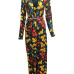  Stylish Deep V Neck Floral Printed Qmilch One-piece Jumpsuits