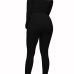  Stylish Dew Shoulder Black Polyester One-piece Jumpsuits