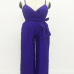 Polyester Solid Boot Cut Womens Jumpsuits