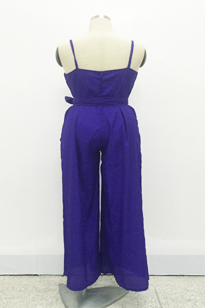 Polyester Solid Boot Cut Womens Jumpsuits