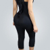 Sexy Strapless Hollow-out Black Cotton Blends One-piece Skinny Jumpsuits