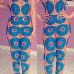 Sexy Turtleneck Sleeveless Print Polyester One-piece Skinny Jumpsuit