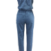 Stylish Dew Shoulder Light Blue Denim One-piece Jumpsuits