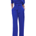 Stylish One-shoulder Blue Polyester One-piece Jumpsuits(With Belt)