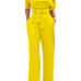Stylish One-shoulder Yellow Polyester One-piece Jumpsuits(With Belt)