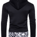  Cotton Blends Hooded collar Long Sleeve Patchwork Men Clothes