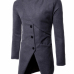  Fashionable Turtleneck Asymmetrical Grey Polyester Men Clothes